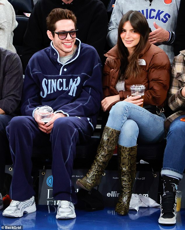Date night: Pete's outing comes after the two stars made their romance public as they sat courtside together at an NBA game in the Big Apple
