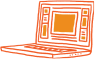 A stylized laptop